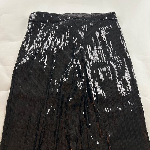 H&M Black Sequin Wide Leg Trouser 6 - Picture 6 of 6